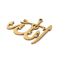 201 Stainless Steel Pendants&nbsp;STAS-D041-02G
