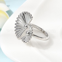 Brass Cuff Open Rings for Women&nbsp;RJEW-F215-08P