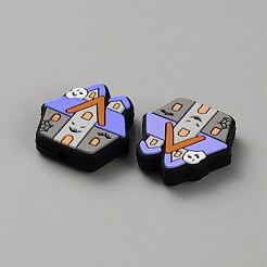Halloween Food Grade Eco-Friendly Silicone Focal Beads&nbsp;SIL-WH0014-52A