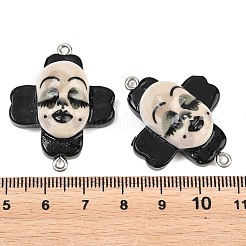 Opaque Resin Links Connector Charms&nbsp;RESI-A056-01P