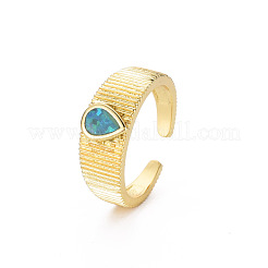 Teardrop Natural Opal Cuff Ring for Women&nbsp;RJEW-T016-33-NF