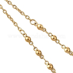 304 Stainless Steel Cable Chain Ball Link Chain Bracelet Making&nbsp;AJEW-JB01458-01