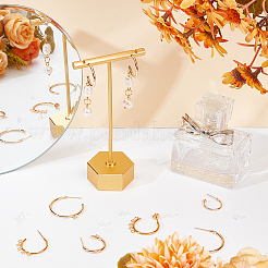 16Pcs 4 Style Brass Ring Stud Earring Findings&nbsp;KK-BC0013-48