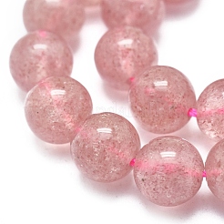 Natura Strawberry Quartz Beads Strands&nbsp;G-D0001-10-8mm