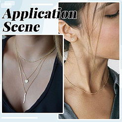 12Pcs 3 Colors 1.5MM 304 Stainless Steel Satellite Chain Necklaces&nbsp;MAK-BBC0001-29