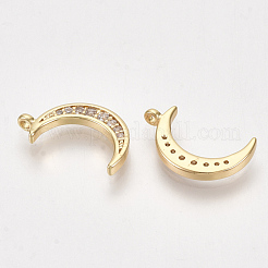 Brass Micro Pave Cubic Zirconia Charms&nbsp;KK-S350-295