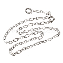 5.5MM 201 Stainless Steel Textured Figaro Chain Necklaces for Unisex&nbsp;NJEW-K302-17P