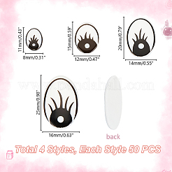 200Pcs 4 Styles Acrylic Doll Eye Patch&nbsp;SACR-GA0001-07