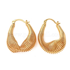 Brass Nuggets Hoop Earrings&nbsp;EJEW-A143-11G