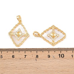 Brass Micro Pave Clear Cubic Zirconia Pendant Bails&nbsp;KK-H524-18G