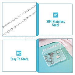 1Pc 304 Stainless Steel Cable Chain Necklaces&nbsp;NJEW-TA0001-24Q