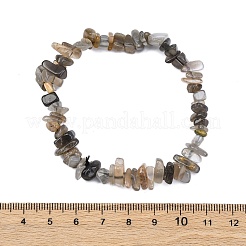Natural Moonstone Chip Beaded Stretch Bracelets for Women Men&nbsp;BJEW-L038-01D