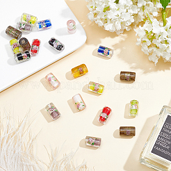 36Pcs 9 Colors Handmade Silver Foil Lampwork Beads&nbsp;FOIL-OC0001-04