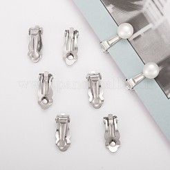 Tarnish Resistant 304 Stainless Steel Clip-On Earrings Findings&nbsp;STAS-Q185-01
