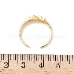 Brass Cuff Rings for Women&nbsp;RJEW-Z111-03G