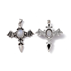Natural Rainbow Moonstone Pendants&nbsp;KK-A173-05AS-05