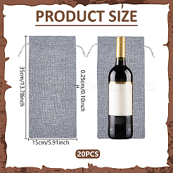 Rectangle Imitation Linen Packing Pouches&nbsp;ABAG-WH0040-42B