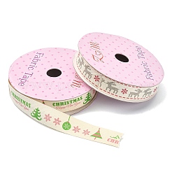 5 Rolls 5 Patterns Single Face Printed Cotton Satin Ribbons&nbsp;OCOR-YW0001-04