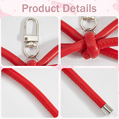 4Pcs 4 Colors Pu Leather Pendant Decorations&nbsp;KEYC-CL0001-13B