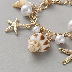 Natural Shell Beaded Bracelets&nbsp;BJEW-WH0014-067
