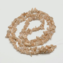 Natural Sunstone Chip Bead Strands&nbsp;G-M205-15