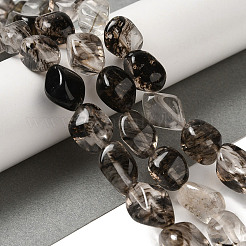 Glass Imitation Rutilated Quartz Beads Strands&nbsp;G-B078-D30-04