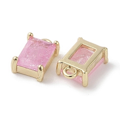 Brass Micro Pave Cubic Zirconia Charms&nbsp;KK-G491-31G-05
