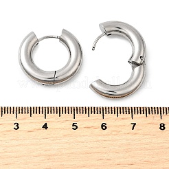 Tarnish Resistant 202 Stainless Steel Huggie Hoop Earrings&nbsp;LS-EJEW-O087-08H-P