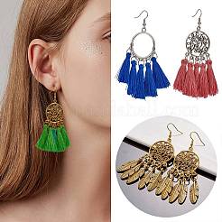 DIY Tassel Drop Earring Making Kit&nbsp;DIY-SZ0007-08