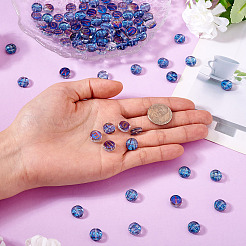 100Pcs 5 Styles Transparent Electroplated UV Plating Glass Beads&nbsp;GLAA-TA0003-19B