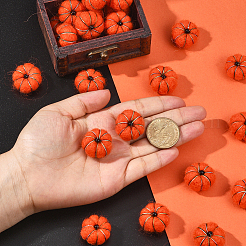 36Pcs Handwork Wool Needle Felting Pumpkin Ornaments&nbsp;AJEW-SC0031-39A