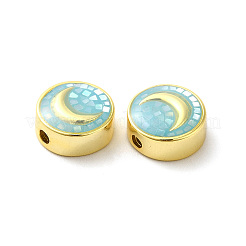 Rack Plating Brass Enamel Beads&nbsp;ENAM-D044-01G