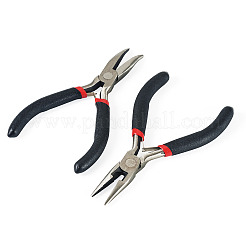 2Pcs 2 Styles Carbon Steel Chain Nose Pliers for Jewelry Making Supplies&nbsp;TOOL-TADJ0001-07