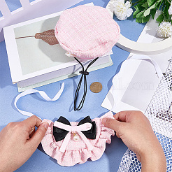 Polyester Bowknot Pet Collar & Hat Sets&nbsp;AJEW-WH20019-84B