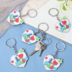 6Pcs Blue Beard Keychain: Perfect Gift for Father's Day&nbsp;AJEW-SP0001-39