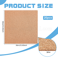 20Pcs Square Cork Sheets&nbsp;DIY-BC0016-24