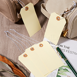 100Pcs Blank Paper Price Tags with Cord&nbsp;FIND-SP0002-91B