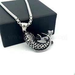 Vintage Fish 304 Stainless Steel Pendant Necklaces for Women Men&nbsp;ZR4097