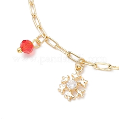 Christmas Brass Glass Charm Bracelets&nbsp;BJEW-JB12536