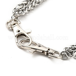 Non-Tarnish 304 Stainless Steel Double Layer Wheat Chains for Jeans Pants&nbsp;AJEW-E049-05P