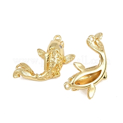 Brass Micro Pave Cubic Zirconia Pendants&nbsp;KK-A269-09G