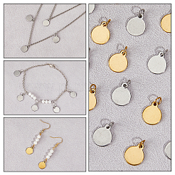48Pcs 2 Colors 304 Stainless Steel Charms&nbsp;STAS-FH0002-29B