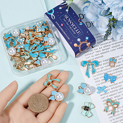 54Pcs 9 Styles Alloy Enamel Pendants&nbsp;ENAM-SC0005-87