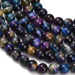 Natural Tiger Eye Beads Strands&nbsp;G-B133-A02-8mm-09