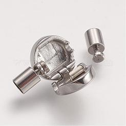 Tarnish Resistant 304 Stainless Steel European Clasps with Cord Ends&nbsp;STAS-F083-B-11P