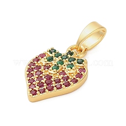 Brass Micro Pave Cubic Zirconia Pendants&nbsp;LS-KK-B158-02G-02