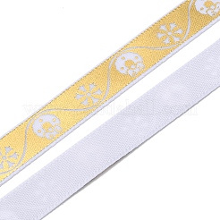 Flat Christmas Theme Polyester Satin Ribbon&nbsp;OCOR-YWC0001-01B-02