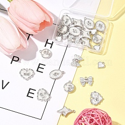 24Pcs 6 Styles Alloy Enamel Pendants&nbsp;ENAM-FS0002-65P