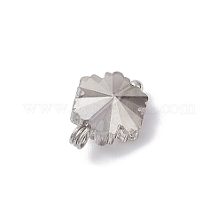 5Pcs 5 Colors Electroplate Glass Snowflake Charms&nbsp;PALLOY-JF04342-02