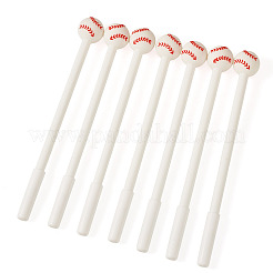 8Pcs Ball Series Cartoon Stainless Steel Pens&nbsp;AJEW-TADJ0001-37F